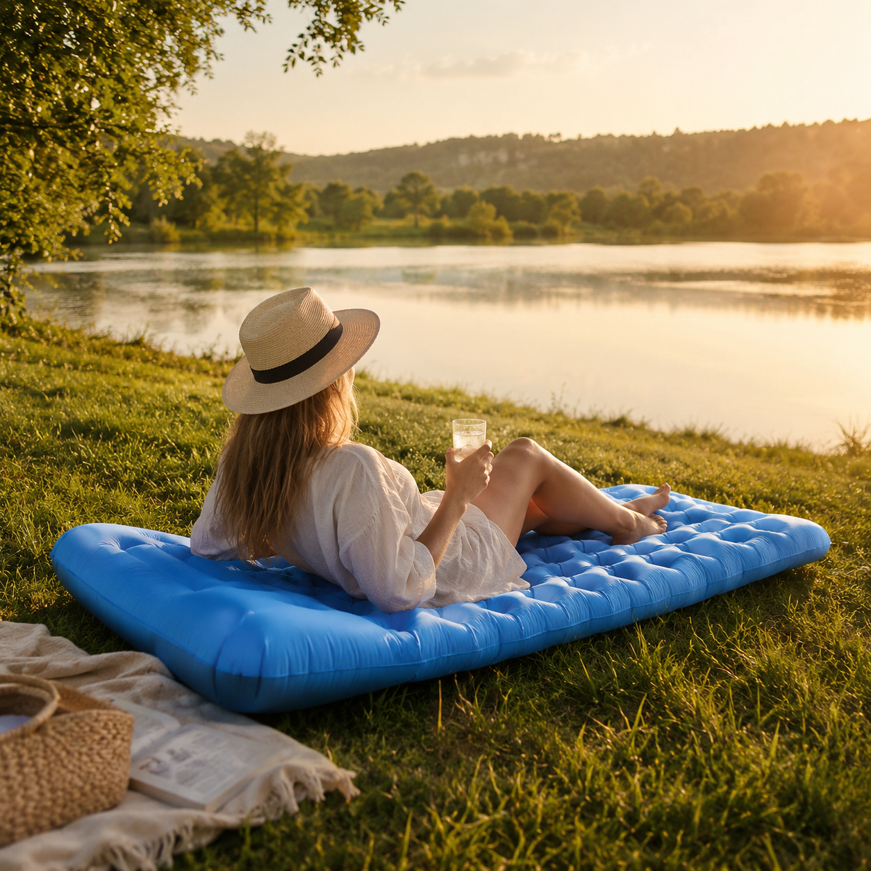 Inflatable summer mattress